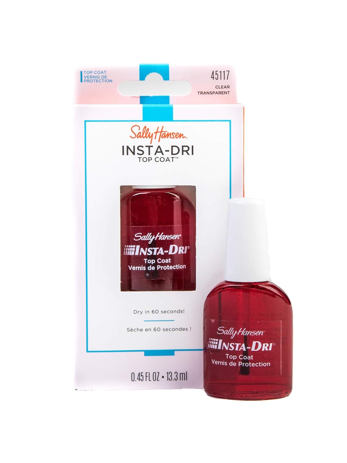 Sally Hansen Insta-dri Anti-chip Top Coat, 0.45 Fl Oz (Pack of 2) : Beauty & Personal Care