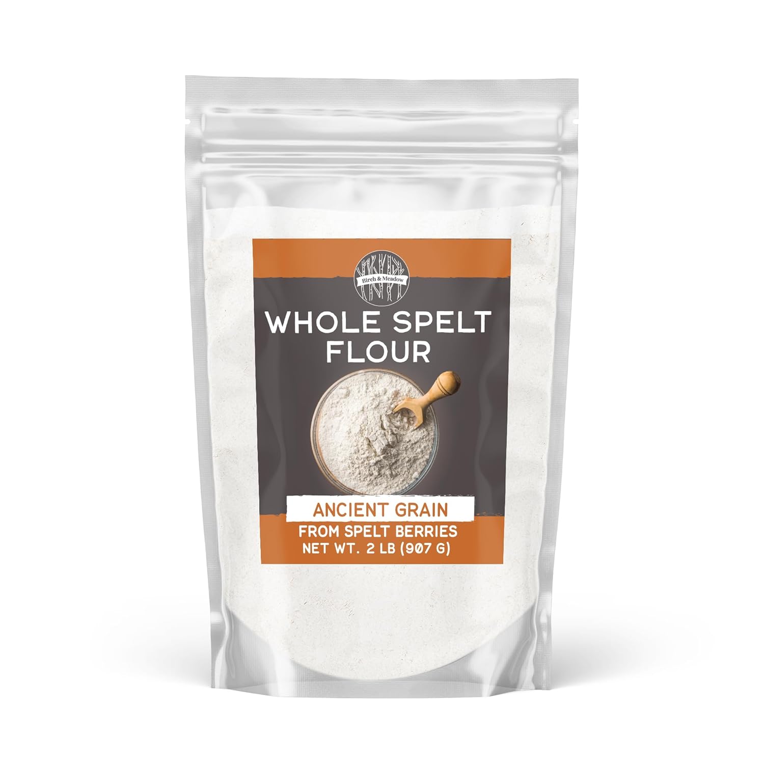Birch & Meadow Whole Spelt Flour, 2 Lb, Ancient Grain, From Spelt Berries, Nutty Flavor