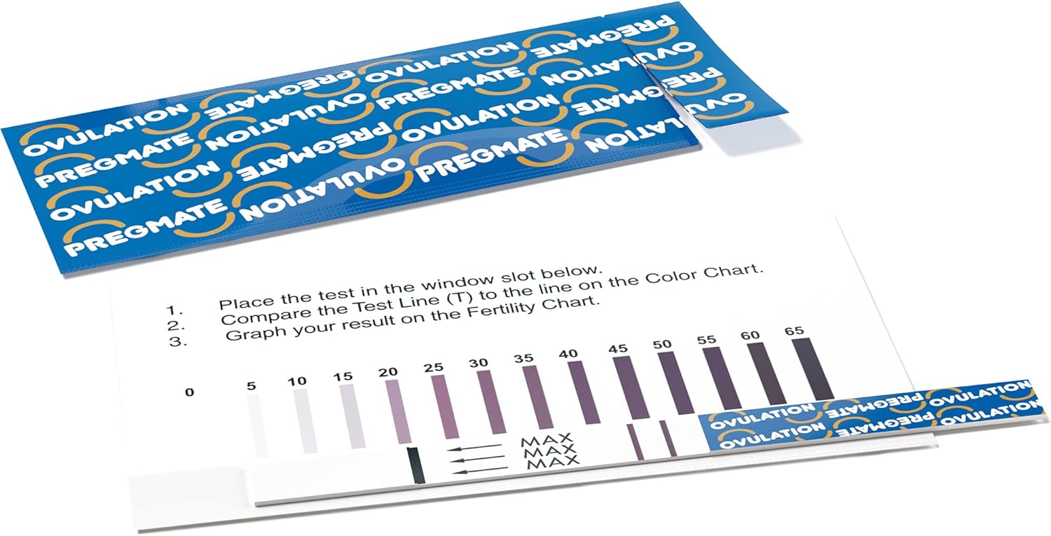 Pregmate 50 Ovulation Test Strips with Numerical LH Result Quantitative Predictor Kit (50 Count) : Health & Household