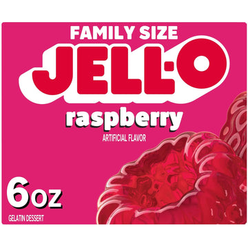 Jell-O Raspberry Gelatin Dessert Mix (6 Oz Box)