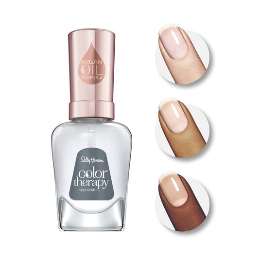 Sally Hansen Color Therapy™, Top Coat, Argan Oil, Long Lasting, Healthy Nails, Clear Nail Polish