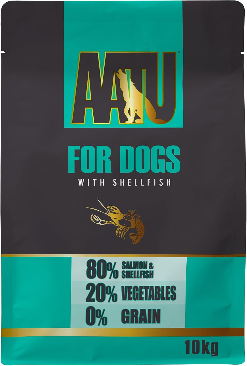 AATU 80/20 Complete Dry Dog Food, with Shellfish 10kg - Dry Food Alternaitve to Raw Feeding, High Protein. No Nasties, No Fillers?AS10