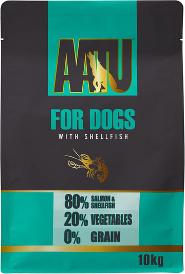 AATU 80/20 Complete Dry Dog Food, with Shellfish 10kg - Dry Food Alternaitve to Raw Feeding, High Protein. No Nasties, No Fillers?AS10