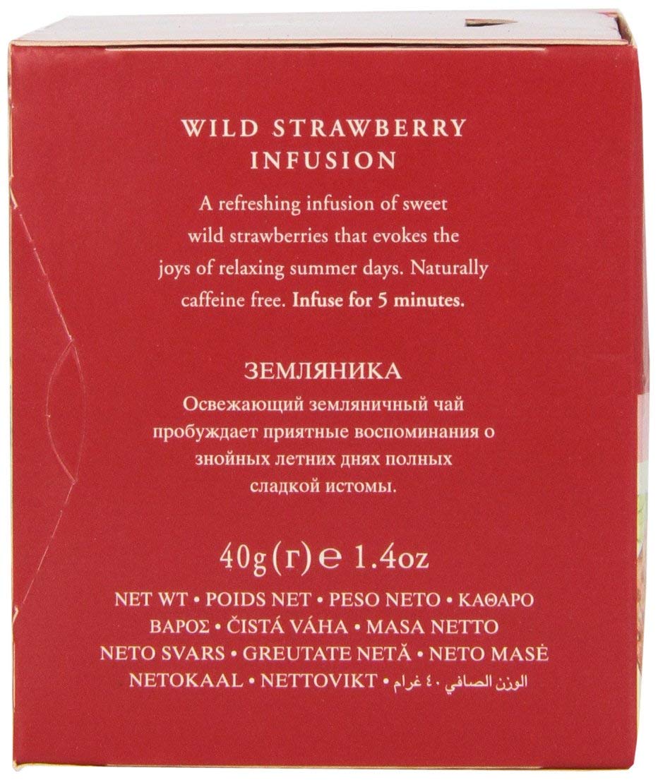 Ahmad Tea Herbal Tea, Wild Strawberry, 20 Ct (Pack Of 6) - Decaffeinated & Sugar-Free