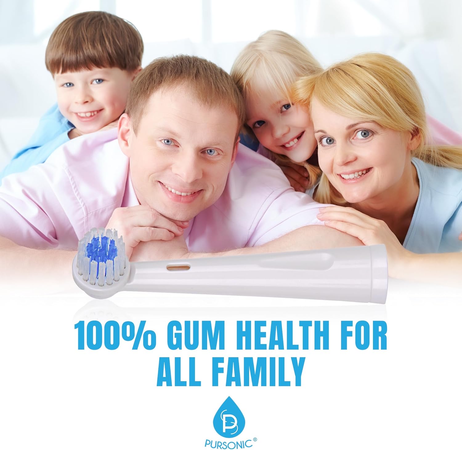 Pursonic Rbh200-3 Replacement Brush Heads For The Ret200 Rotary Toothbrush, Ret20Usb & Ret20Usb-Bk, 3 Pack : Health & Household