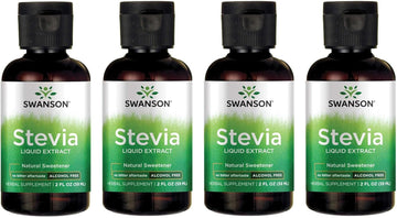 Swanson Liquid Stevia (Alcohol Free) 2 Fl Ounce (59 Ml) Liquid (4 Pack)