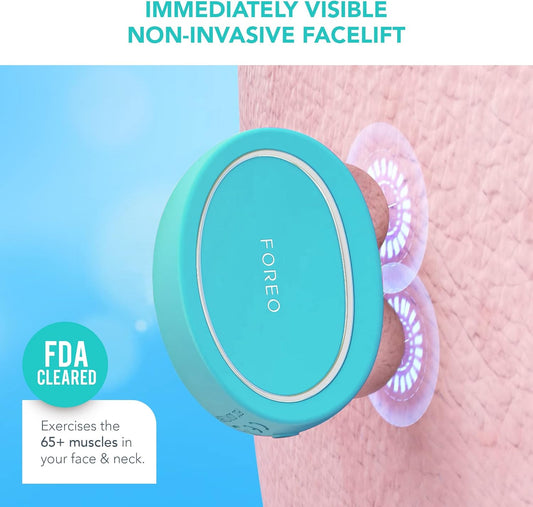 Foreo Forever Firm Bear Bundle - Bear Microcurrent Face Lift Device - Face Massager Electric + 2 X Rejuvenating Conductive Serum 30 Ml - Anti Aging Skincare Tools Set - Instant Face Lift - Mint