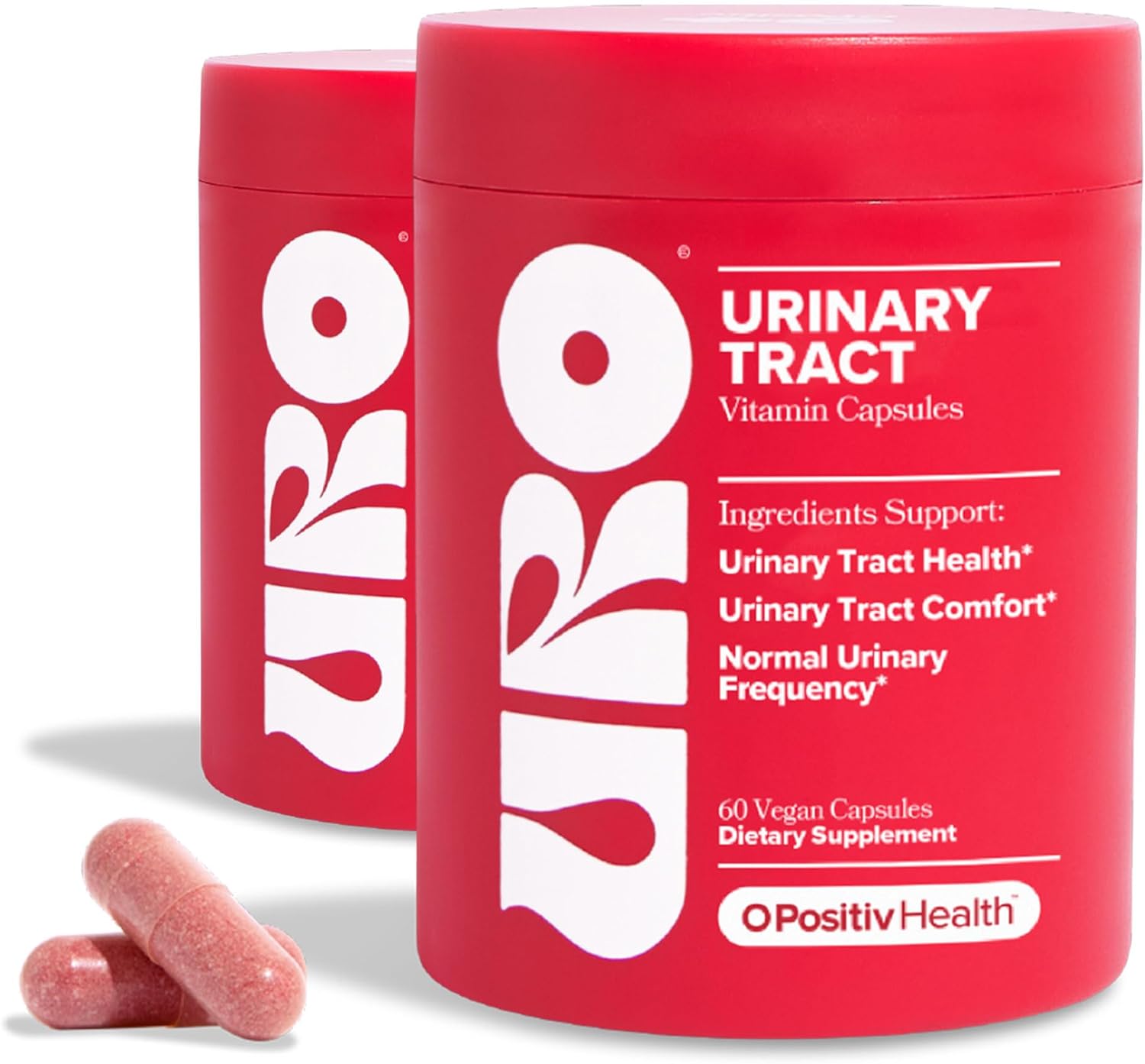 URO Urinary Tract Health Supplement for Women, 60 Count (Pack of 2) - Urinary Support Vitamins with Pacran Complete Cranberry Extract, D-Mannose, & Vitamin C - Vegan & Gluten-Free