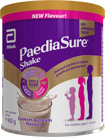 Paediasure Shake – Cookies & Cream Flavour – 400G – Balanced Nutritional Supplement Drink – Multivitamin For Kids – With Protein, Carbohydrates & Minerals – Supports Growth & Development – Vegetarian