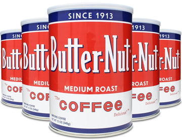 Butter-Nut Original Blend Ground Coffee, Medium Roast, 12 Ounce Steel Can (Pack Of 6)
