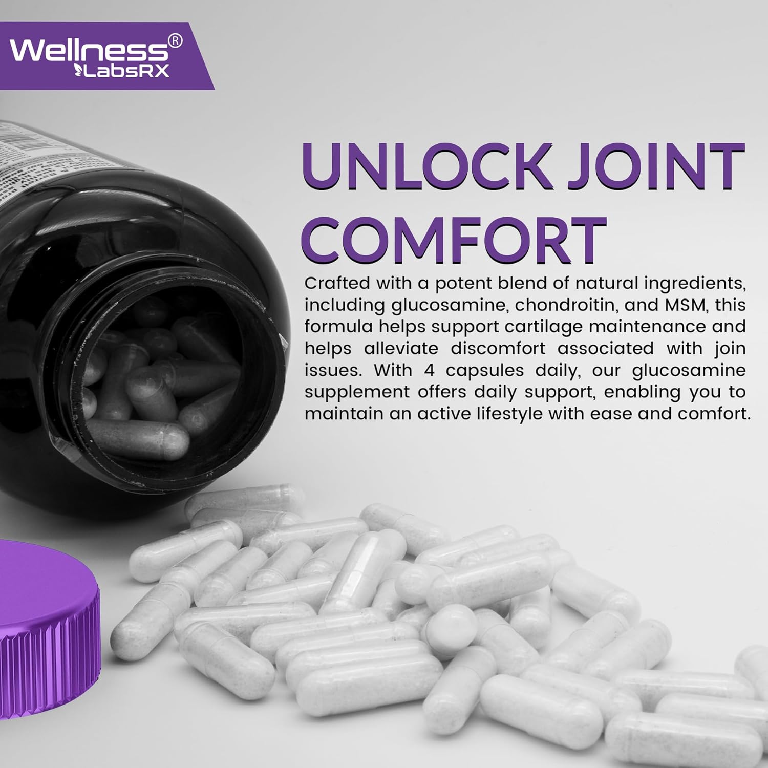 Buy Wellness Labsrx Glucosamine Chondroitin Msm - 4000Mg - 240 Count On  Free Shipping On Qualified Orders