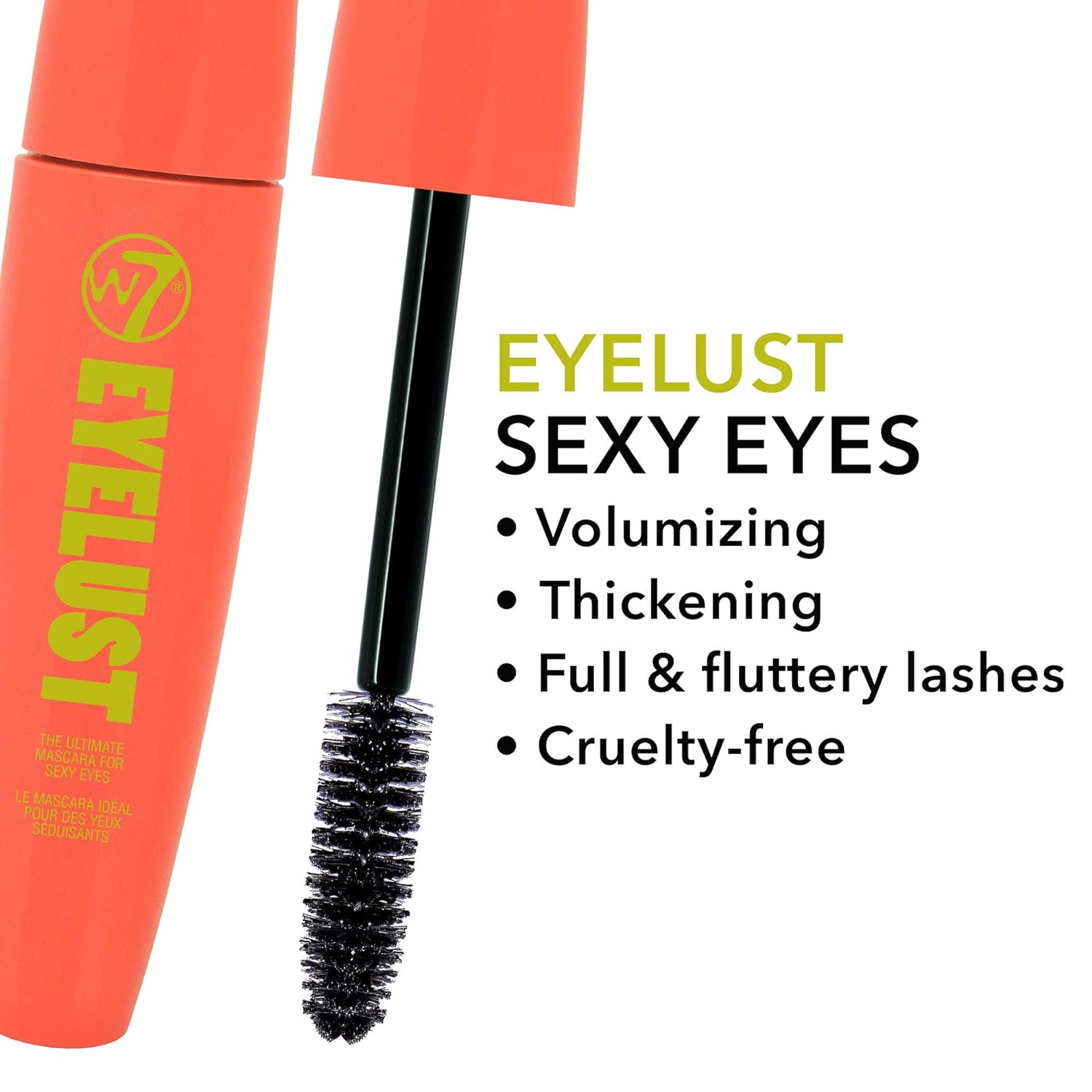 W7 Eyelust Mascara, Blackest Black, 0.503 Ounce : Beauty & Personal Care