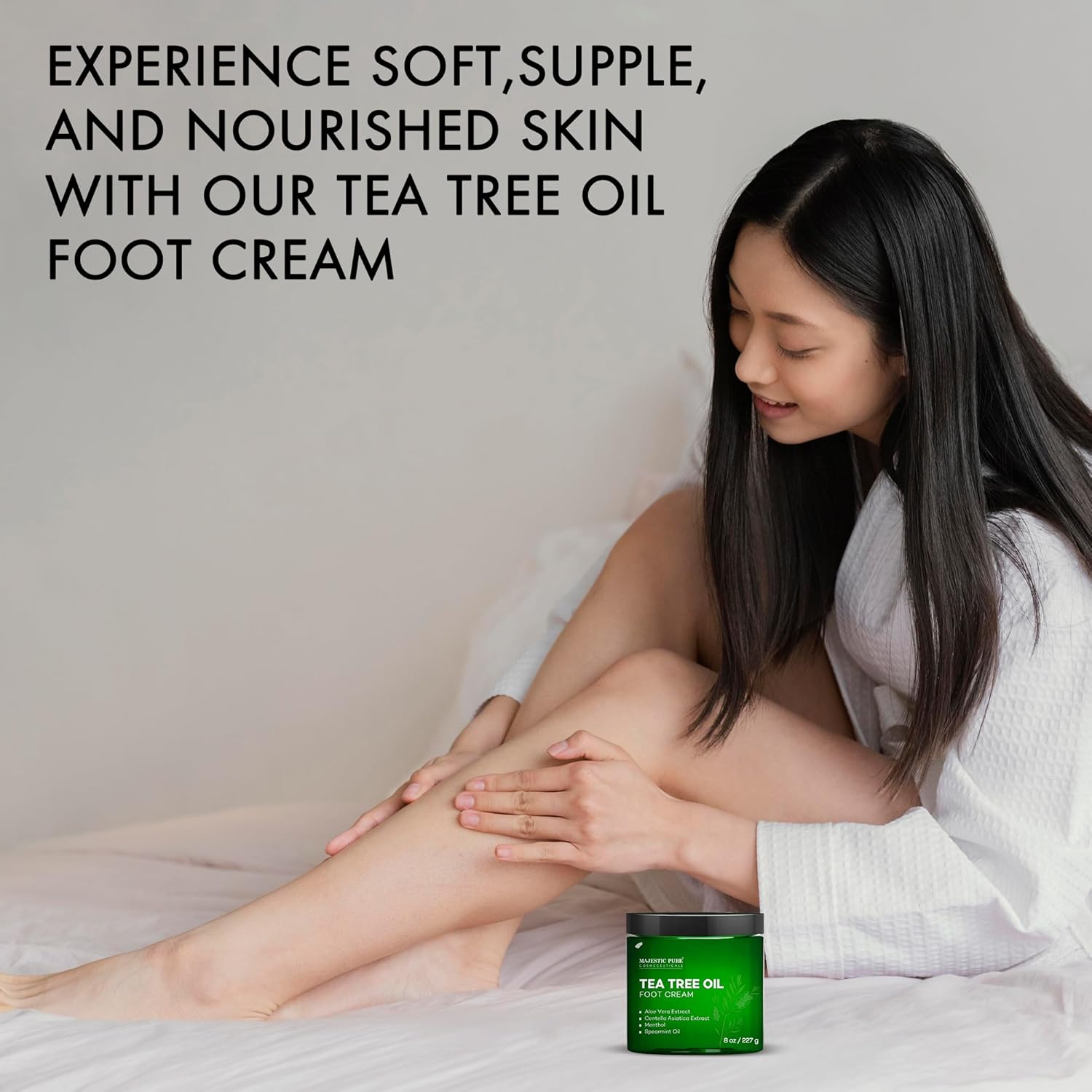 Majestic Pure Peppermint Foot Cream, Warming Cream - Calluses, Dry Cracked Feet, Hands, Heels, Elbow, Nails, And Knees - Softens & Moisturizes Skin - 8 Oz : Beauty & Personal Care