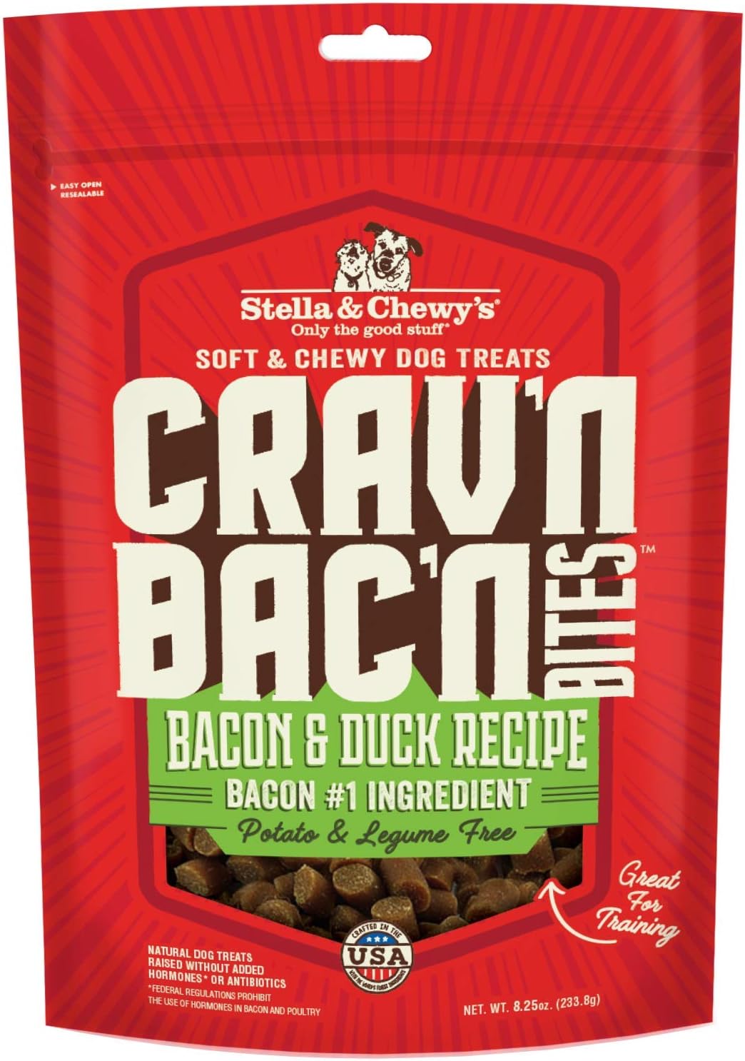 Stella & Chewy'S Crav'N Bac'N Dog Treats Bacon & Duck Recipe, 8.25 Oz. Bag