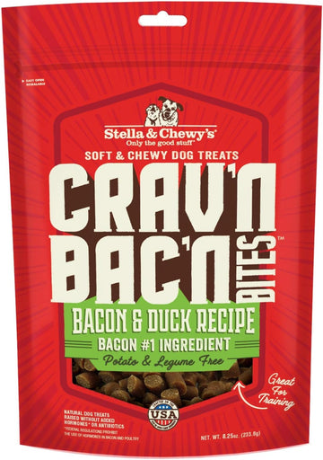 Stella & Chewy'S Crav'N Bac'N Dog Treats Bacon & Duck Recipe, 8.25 Oz. Bag