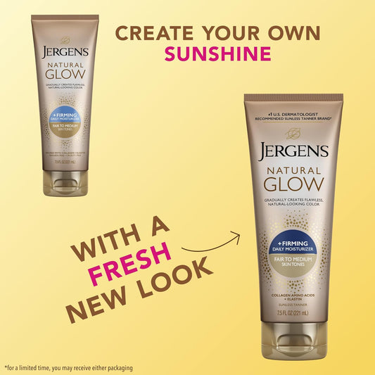 Jergens Natural Glow + Firming Daily Moisturizer Medium To Tan Skin Tones 7.5Oz