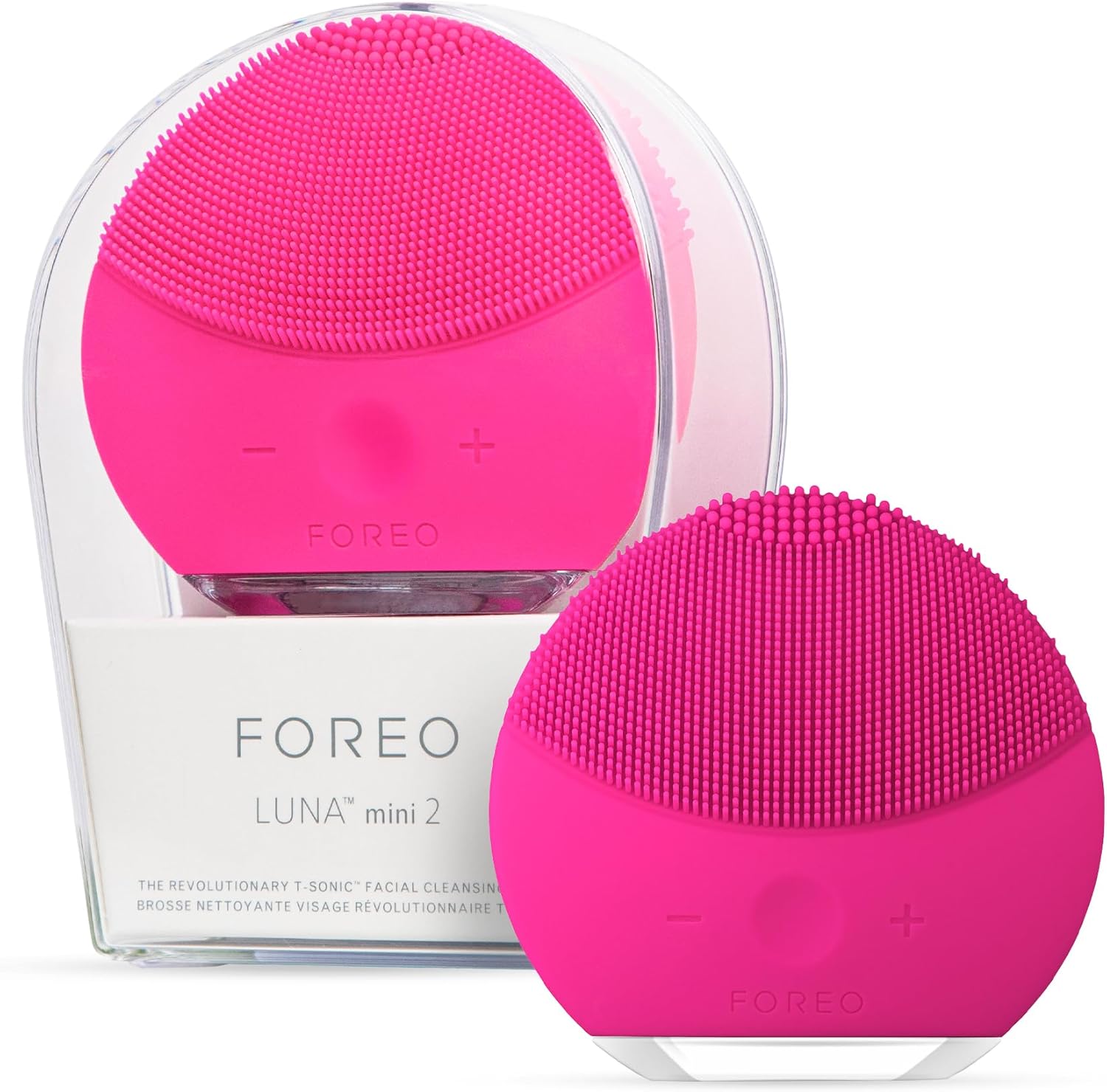 Foreo Luna Mini 2 Facial Cleansing Brush - Travel Accessories - Face Massager Electric - All Skin Types Ultra-Hygienic Skincare - Simple Face Wash - Silicone Electric Face Cleanser - Pearl Pink