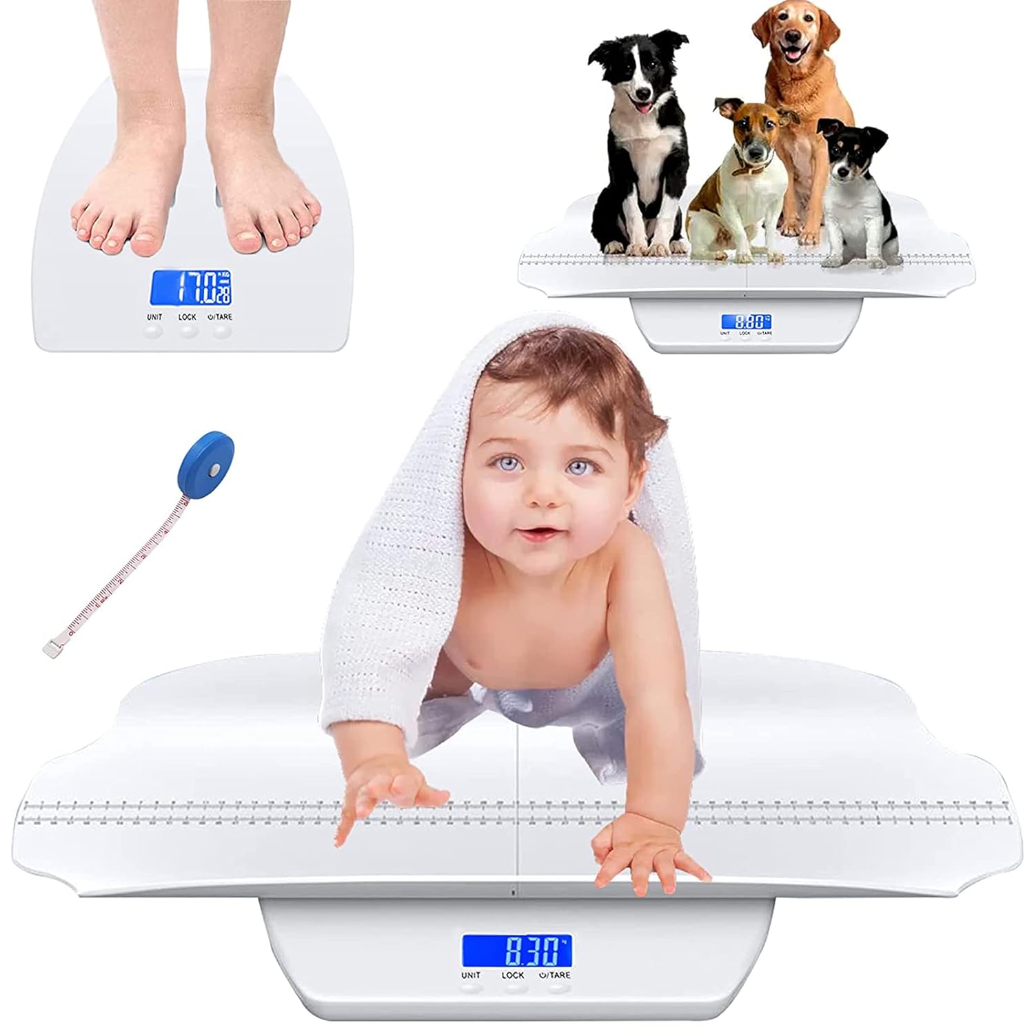 Baby Weighing Scale | Digital Scale | Babies, Infants, Adults, Pets, Puppies, Cats, Dogs | Baby Scales - Great for Newborn/Underweight/Premature Babies | Up to 220 lb - New 2023