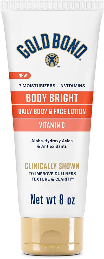 Gold Bond Body Bright Daily Body & Face Lotion With Vitamin C, 8 oz