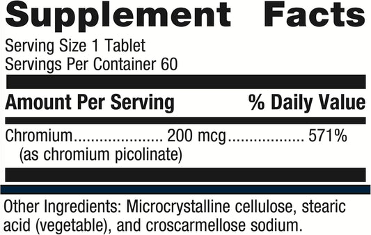 Metagenics Chromium Picolinate - Bioavailable Chromium For Metabolism Support* - Essential Trace Mineral - Non-Gmo - Vegetarian - Gluten-Free - 60 Count