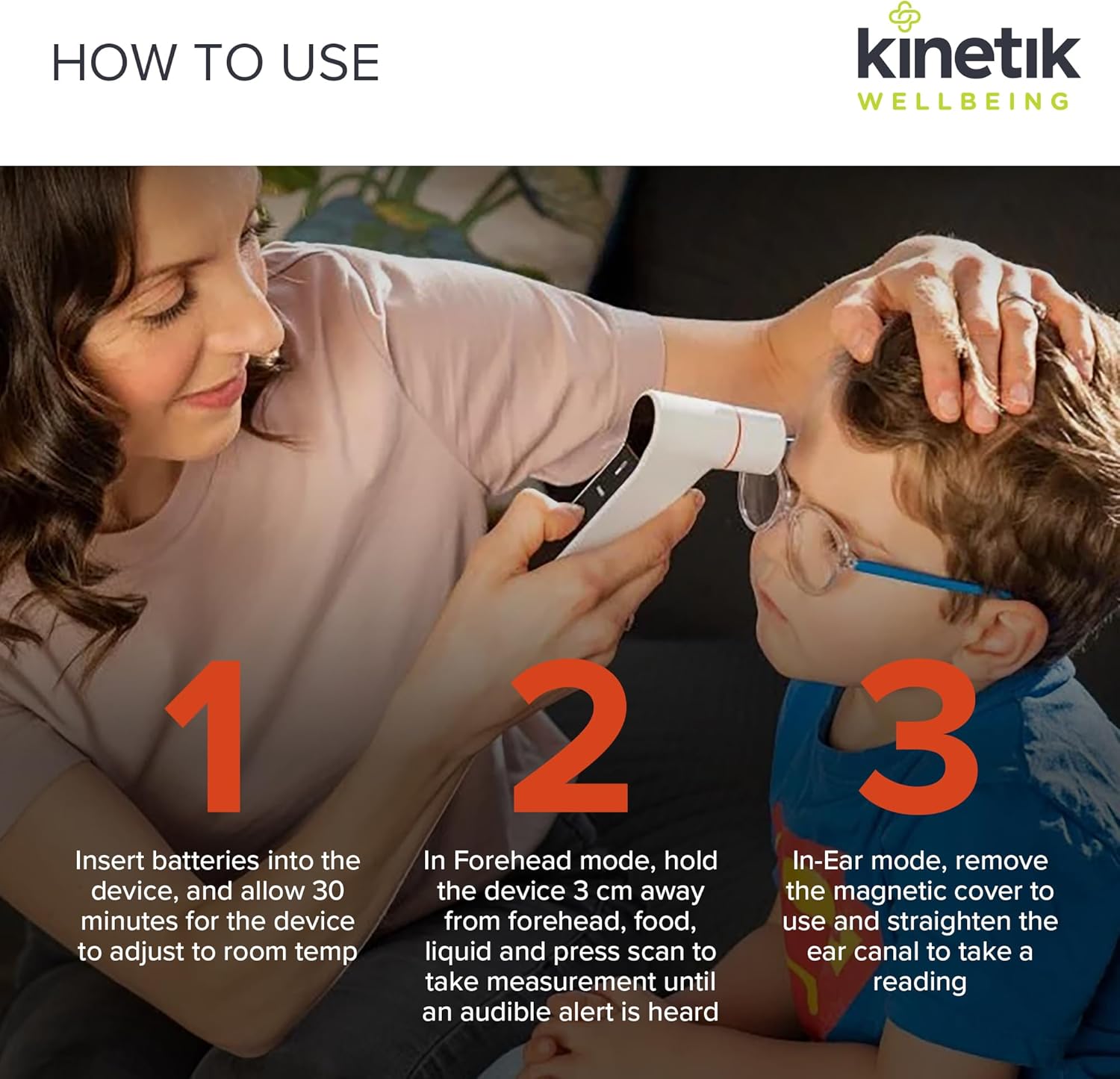 Kinetik Wellbeing Digital Ear thermometer & Forehead, Non Contact - Temperature Thermometer with Infra-red Technology for Kids, Adults - 1 Second Readings with Baby Fever Alarm - Used by the NHS : Amazon.co.uk: Health & Personal Care