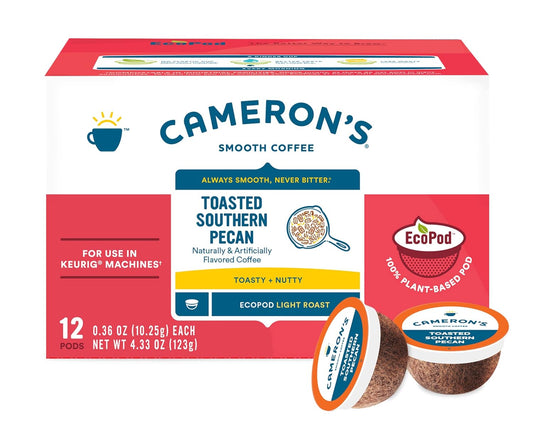 Cameron'S Coffee Single Serve Pods, Flavored, Toasted Southern Pecan, 12 Count (Pack Of 6)