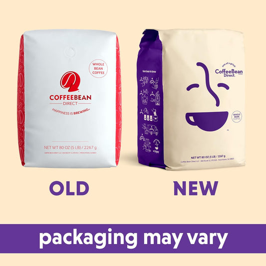 Coffee Bean Direct Eyes Wide Open, Whole Bean Coffee, Light Roast, 5 Pound Bag (Pack Of 1)