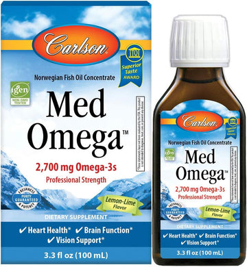 Carlson - Med Omega, 2700 mg Omega-3s Professional Strength, Heart, Br