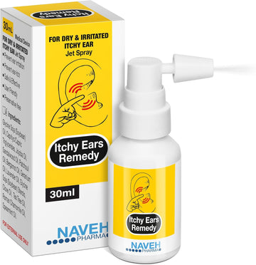 Naveh Pharma Itchy Ears Remedy: Ear Cleaning And Itch Relief | Treats All Causes Of Ear Itchiness | Jet Ear Spray For Eczema Treatment And Clogged Ear Relief | Ear Wax Remover & Ear Wash (1 Fl Oz)