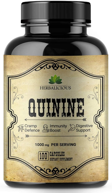 Quinine Liquid Extract 4Oz – Restless Legs Syndrome Relief & Leg Cramps Pm Nighttime Cramp Relief – All-Natural Cinchona Officinalis Bark Tincture For Cramp Defense, Digestive Health & Immune Support