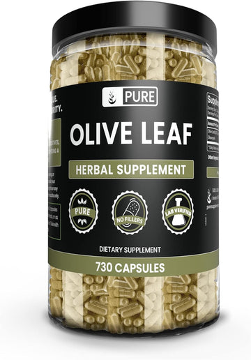 Pure Original Ingredients Olive Leaf (730 Capsules) No Magnesium Or Rice Fillers, Always Pure, Lab Verified