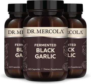 Dr. Mercola Fermented Black Garlic, 90 Servings (180 Capsules), Dietary Supplement, Supports Immune Health, Non-Gmo