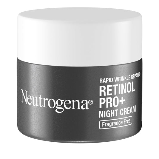 Neutrogena Retinol Pro+ Anti-Wrinkle Night Moisturizer, Rapid Wrinkle Repair, Anti-Aging Face & Neck Cream, Formulated Without Fragrance, Parabens, Dyes, & Phthalates, Retinol, 1.7 Oz