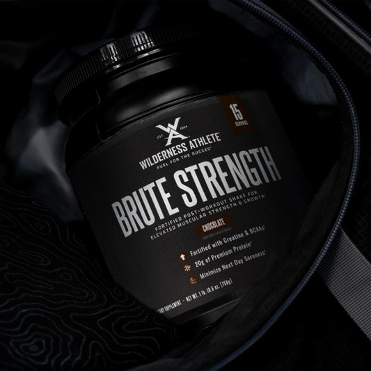 Wilderness Athlete - Brute Strength Bcaa Post Workout | Bcaa Creatine Workout Powder - Premium Post Workout Recovery Drink | 15 Serving Tub (Chocolate)