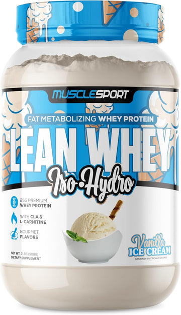Musclesport Lean Whey Revolution™ Protein Powder - Whey Protein Isolate - Low Calorie, Low Carb, Low Fat, Incredible Flavors - 25G Protein Per Scoop (2Lb, Fruity Cereal)