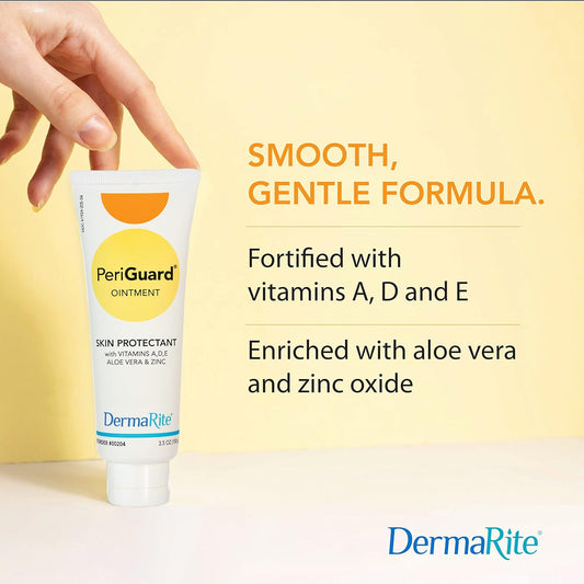 Periguard Skin Protectant Ointment - Vitamin A, D, E, Aloe Vera, Zinc, Petroleum Based Moisture Barrier - 3.5 Oz Tube