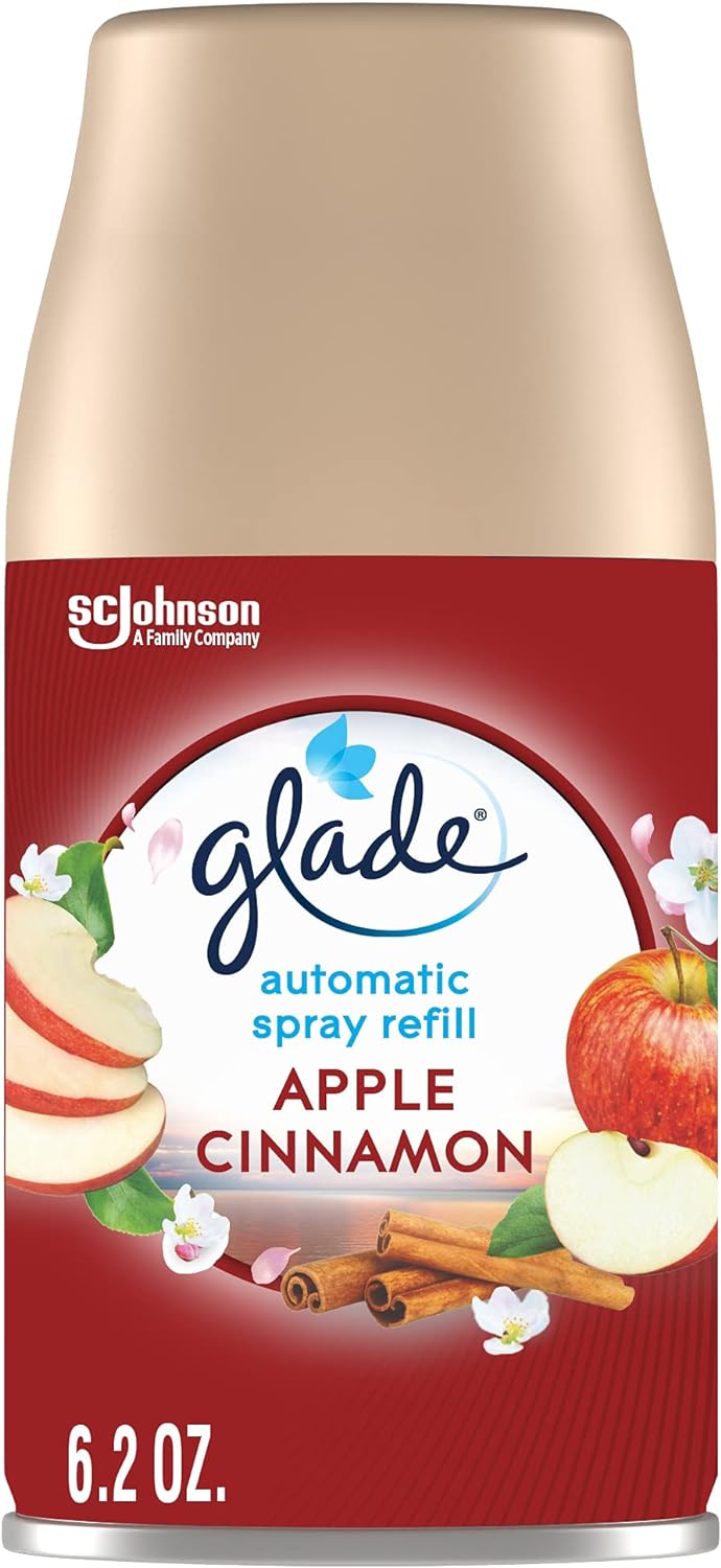 Glade Automatic Spray Refill, Air Freshener for Home and Bathroom, Apple Cinnamon, 6.2 Oz