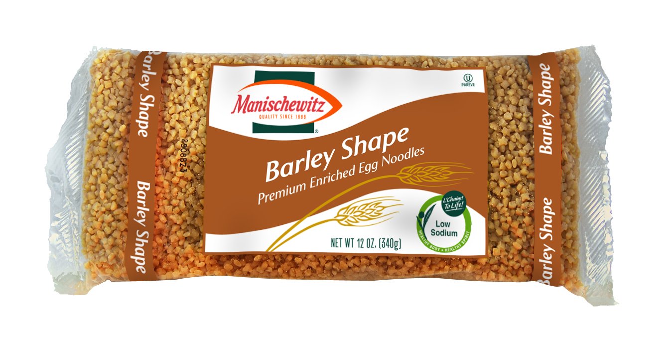 Manischewitz Barley Shaped Enriched Egg Noodles, 12 OZ (Pack of 12) Makes a Great Homestyle Farfel, No Preservatives, Low Sodium : Grocery & Gourmet Food