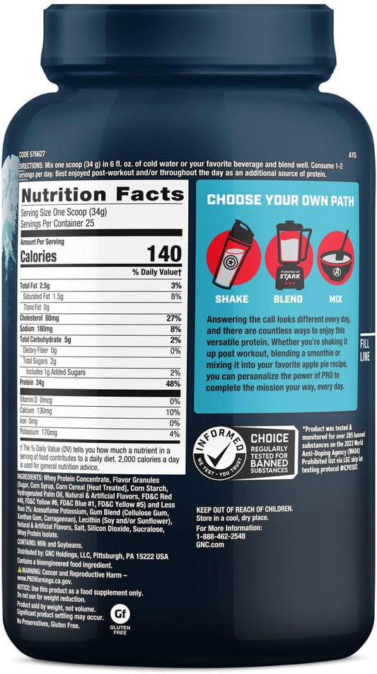 Gnc Pro Performance 100% Whey - Marvel: Star-Spangled Birthday Cake - 25 Servings