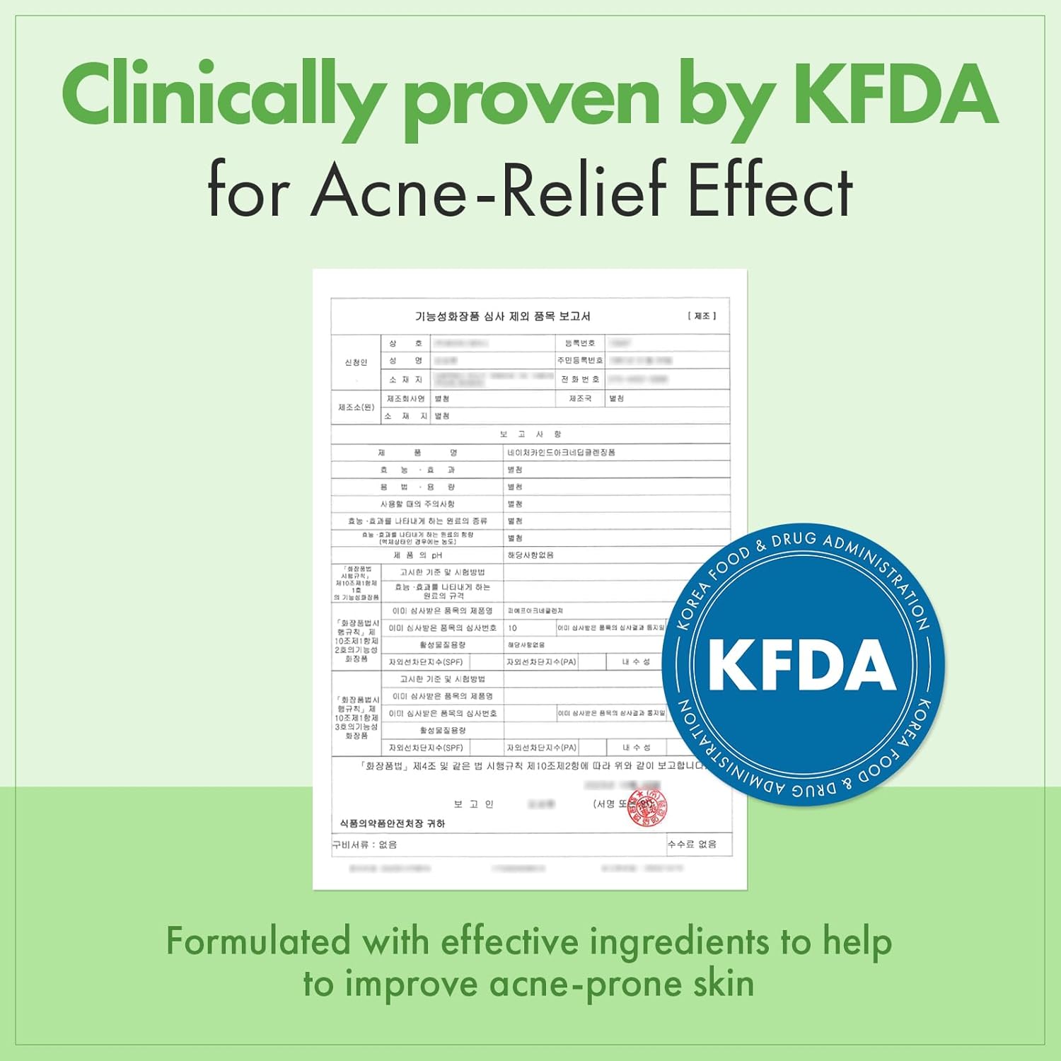Naturekind Acne Deep Cleansing Foam, Formulated With Salicylic Acid For Acne Prone Skin, Daily Acne Face Wash For Removing Sebum And Dead Cells, Korean Skin Care, 100Ml, 3.38 Fl. Oz. : Beauty & Personal Care