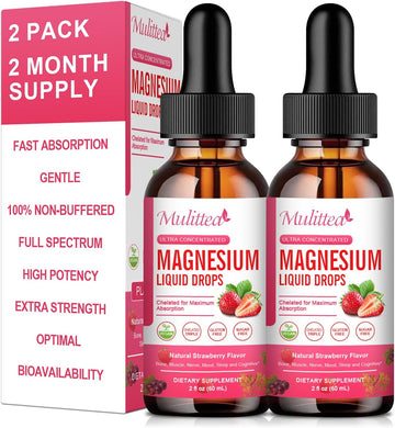 Magnesium Glycinate Liquid, High Potency Magnesium Glycinate, Citrate, Sugar Free Vegan Non-Gmo Complex Supplement Promotes Nerv,Relaxation,Muscle,Sleep Support