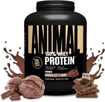 Animal 100% Whey Protein Powder – Whey Blend For Pre- Or Post-Workout, Recovery Or An Anytime Protein Boost– Low Sugar – Chocolate, 4 Lb (Packaging May Vary)