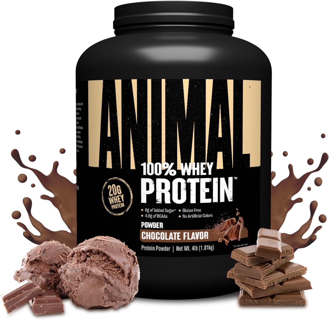 Animal 100% Whey Protein Powder – Whey Blend For Pre Workout Or Post Workout, Recovery, Or An Anytime Low Sugar Protein Boost Meal Replacement With Bcaa Branched Chain Amino Acids – Vanilla, 4 Lb