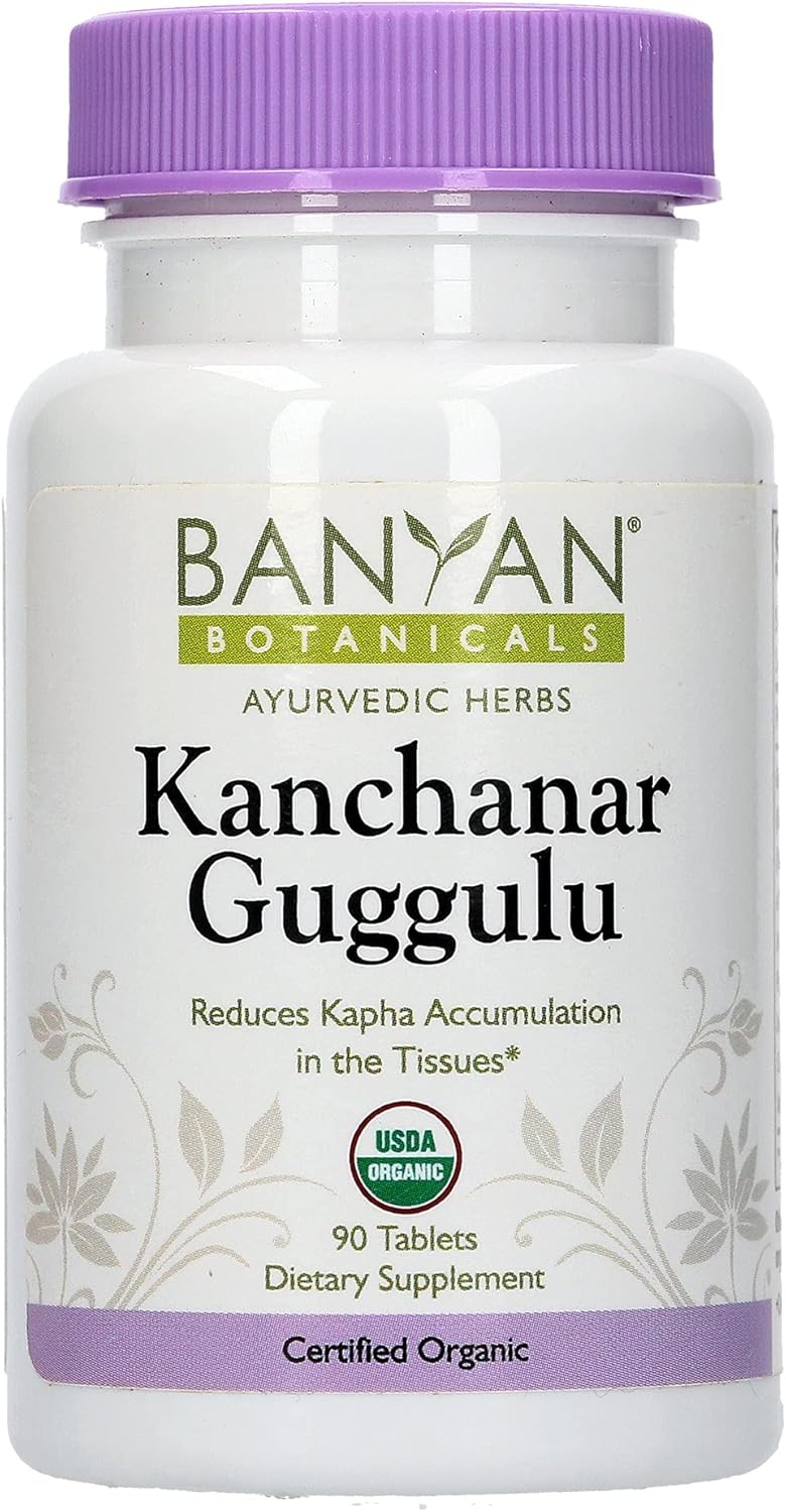 Banyan Botanicals Kanchanar Guggulu Tablets – Organic Ayurvedic Guggulu Formula – Ayurvedic Herbs For The Healthy Elimination Of Natural Toxins* – 90 Tablets – Non-Gmo Sustainably Sourced Vegan