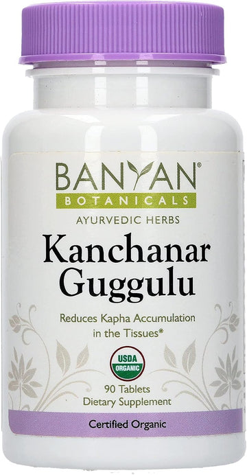 Banyan Botanicals Kanchanar Guggulu Tablets – Organic Ayurvedic Guggulu Formula – Ayurvedic Herbs For The Healthy Elimination Of Natural Toxins* – 90 Tablets – Non-Gmo Sustainably Sourced Vegan