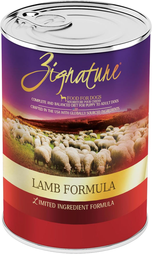 Zignature Lamb Limited Ingredient Formula Wet Dog Food 13oz, case of 12