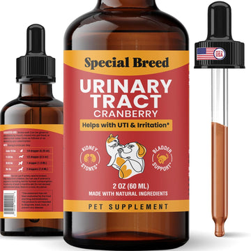 Urinary Tract Infection Treatment For Cats And Dogs - Cranberry Uti Supplement, Kidney And Bladder Support, 2 Oz