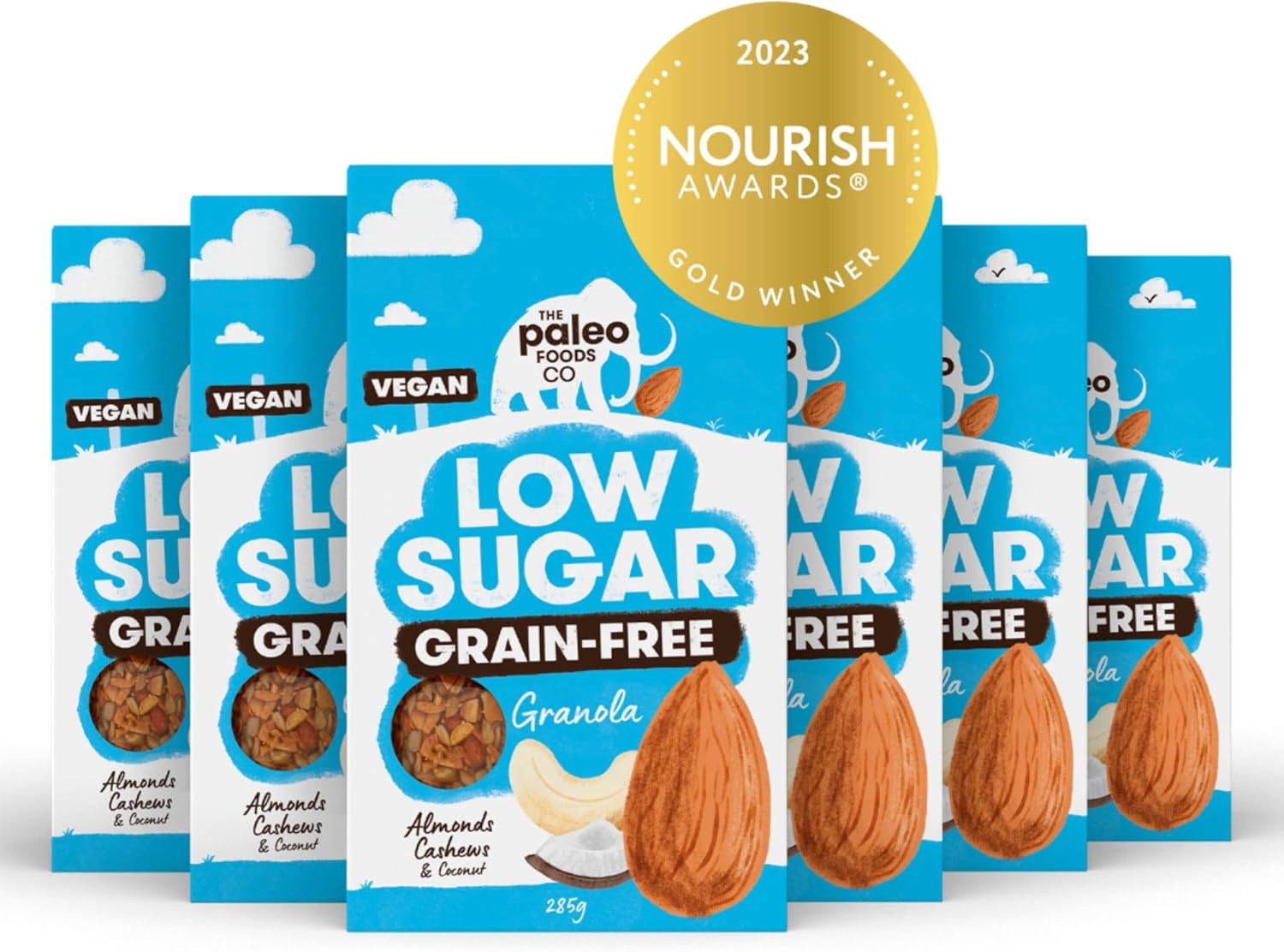 The Paleo Foods Co. Cocoa & Hazelnut Granola | Low Carb, Keto Friendly, Grain, And Gluten Free, Vegan, Paleo Granola (Cocoa & Hazelnut) (1 X 285G Pack)