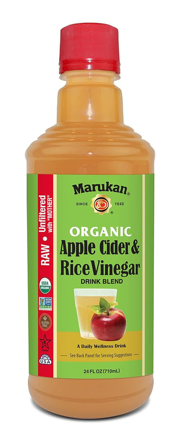 Marukan Organic Apple Cider Vinegar & Rice Vinegar Drink Blend, 24 Ounce Plastic Pet Bottle