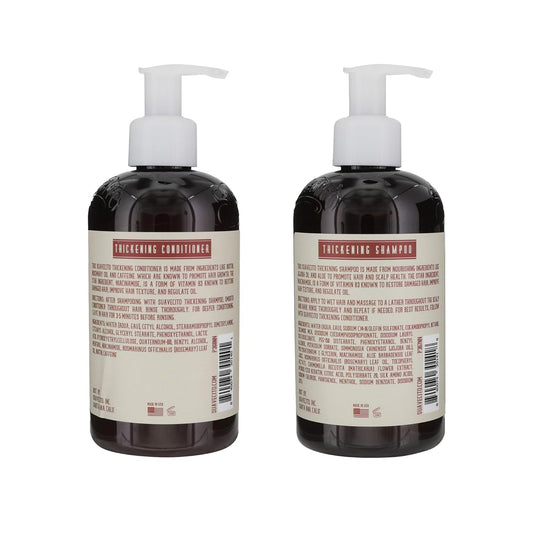 Suavecito Thickening Shampoo & Conditioner Set Hair Growth Thickening Hair Loss Shampoo Treatment Regrowth Shampoo & Conditioner